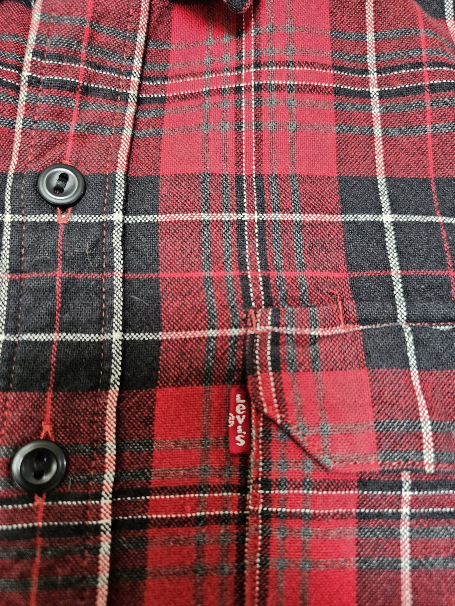 Mens Levi's Long Sleeve Check Checkered Shirt/Over Shirt - S/Small