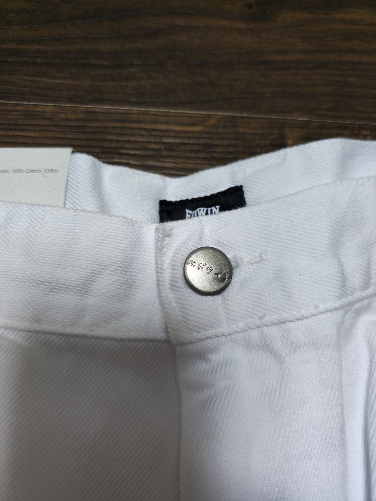 Mens EDWIN Japan Smart Casual White Embroidered Jeans  - RRP £120 - New With Tags