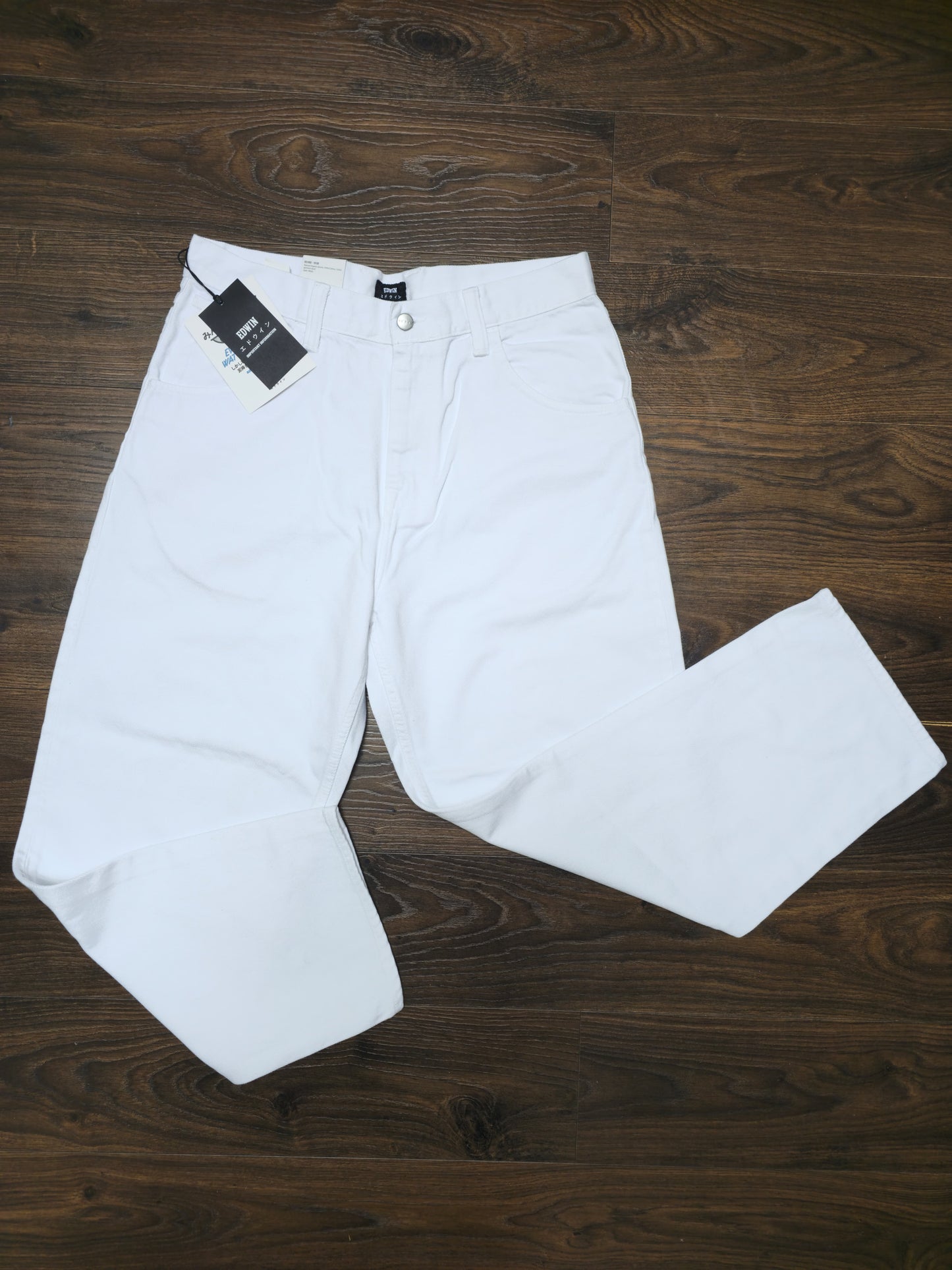 Mens EDWIN Japan Smart Casual White Embroidered Jeans  - RRP £120 - New With Tags