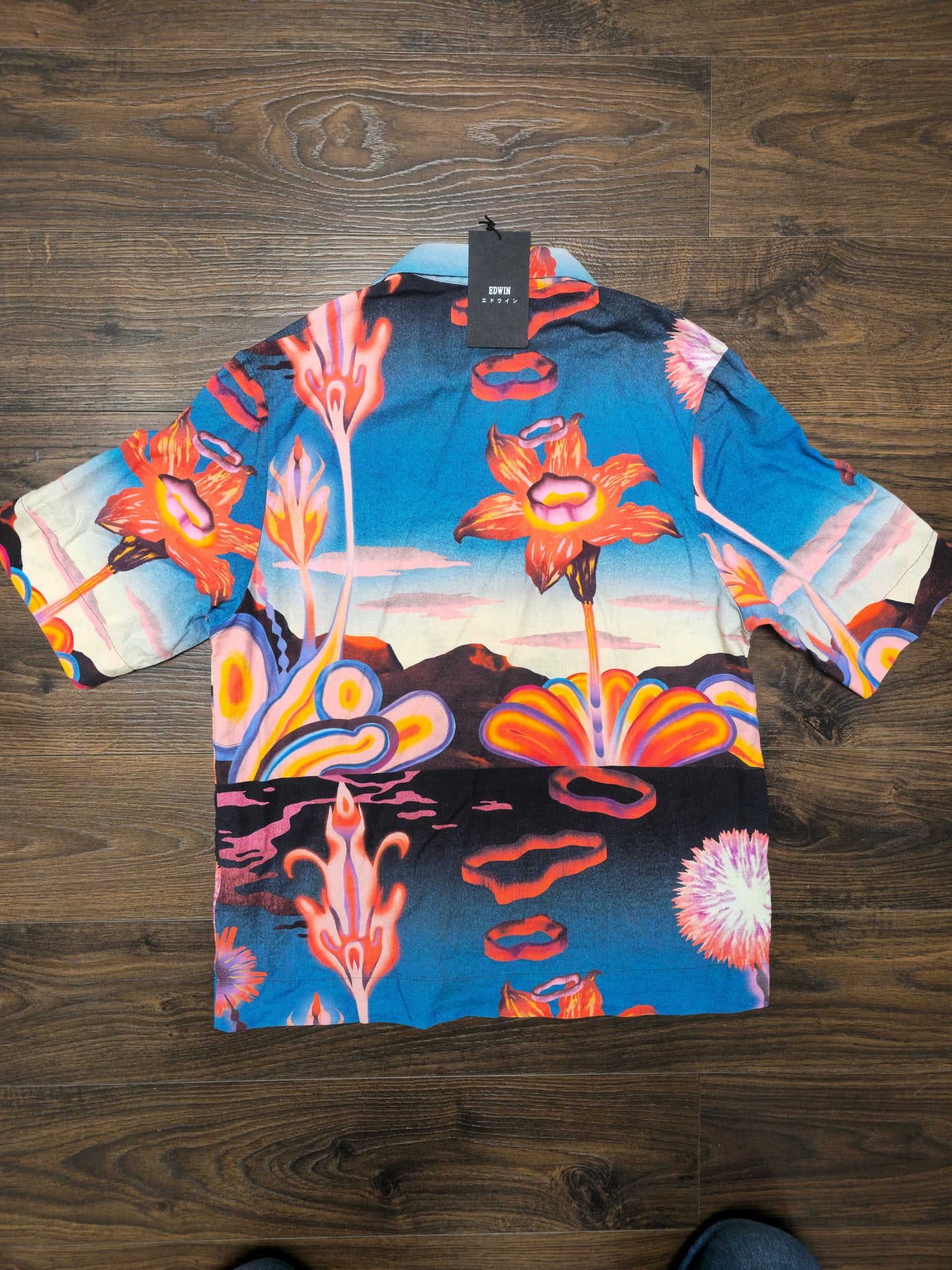 Brand New Mens EDWIN Japan Short Sleeve Floral Shirt RRP £130 - S/Small