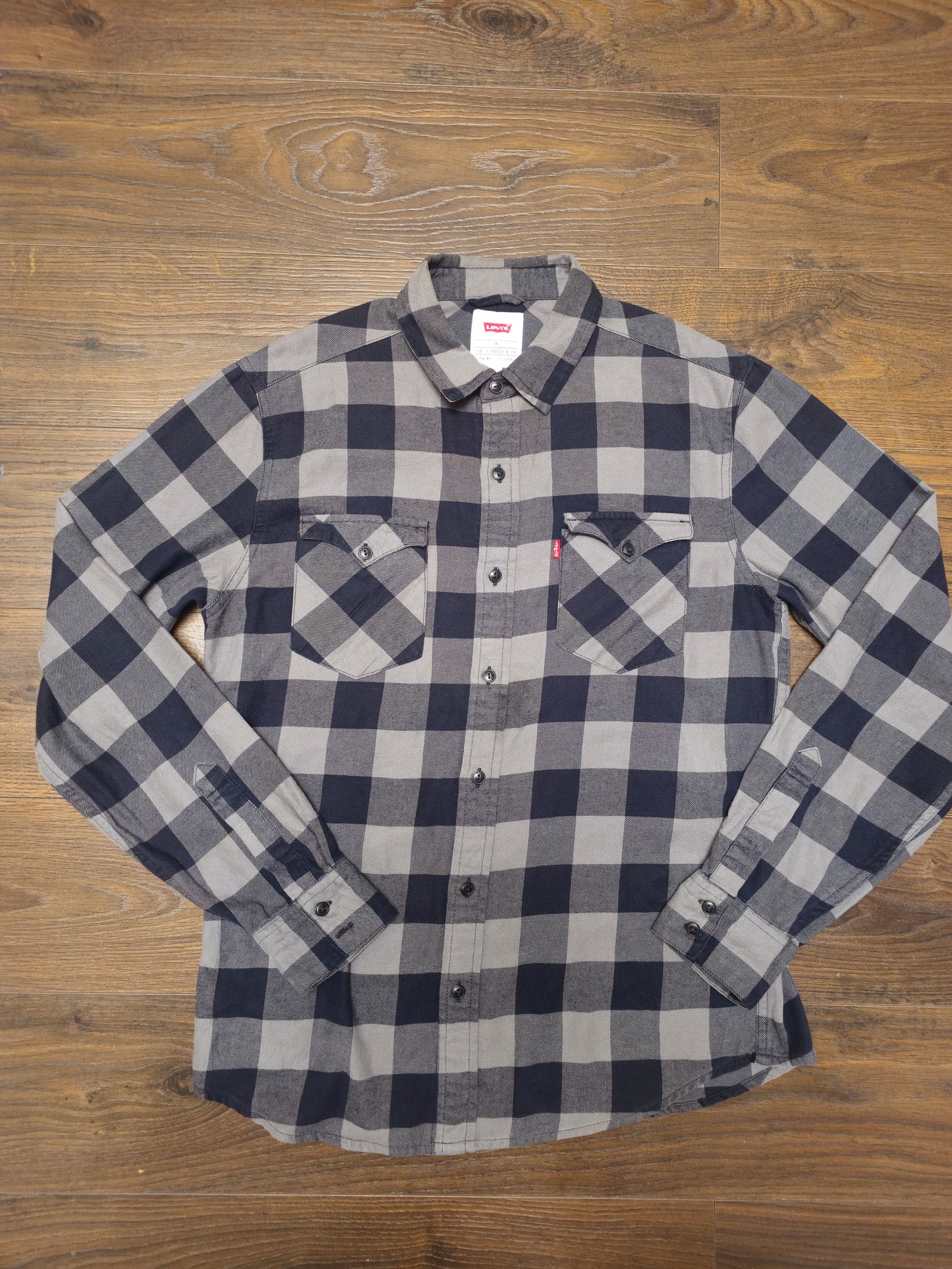 Mens Levi's Long Sleeve Check Checkered Shirt/Over Shirt - S/Small