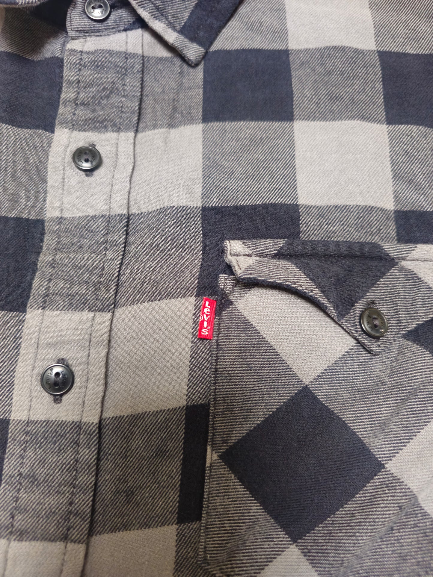 Mens Levi's Long Sleeve Check Checkered Shirt/Over Shirt - S/Small