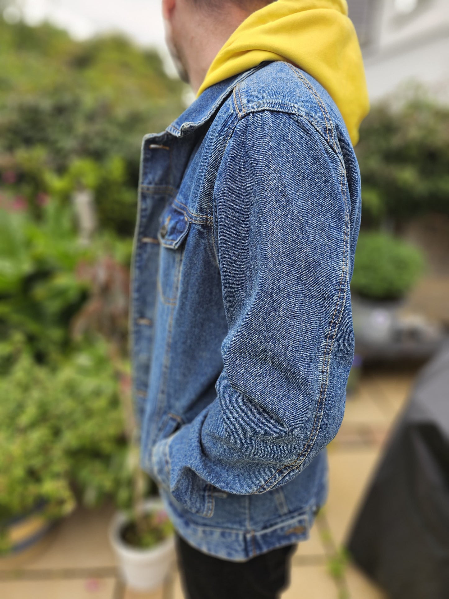 Rare Members Only X Nickelodeon X Sponge Bob Hoodie Denim Jacket - L/Large