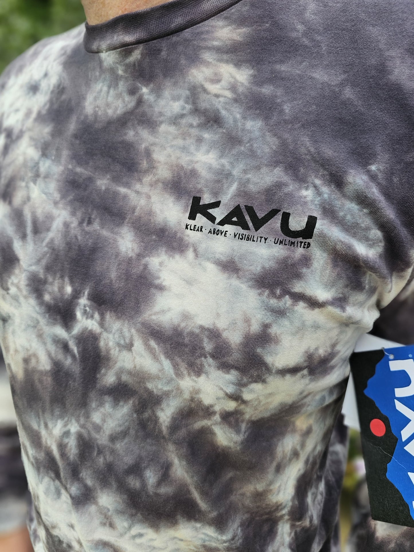 Mens KAVU Long Sleeve Smoke Tie Dye T-Shirt/Top - M/Medium