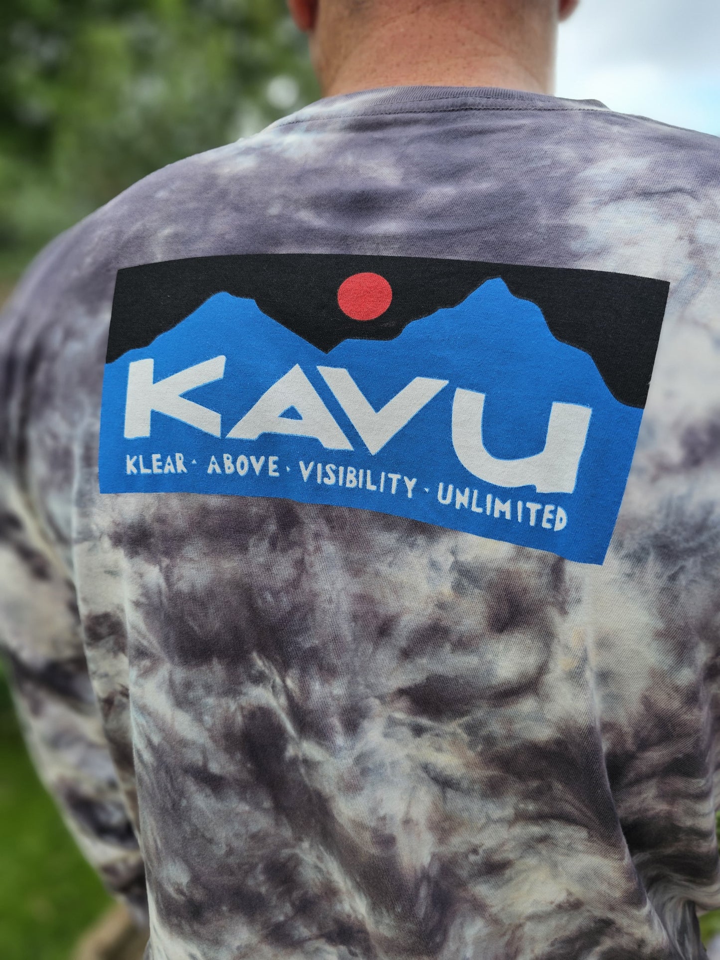 Mens KAVU Long Sleeve Smoke Tie Dye T-Shirt/Top - M/Medium
