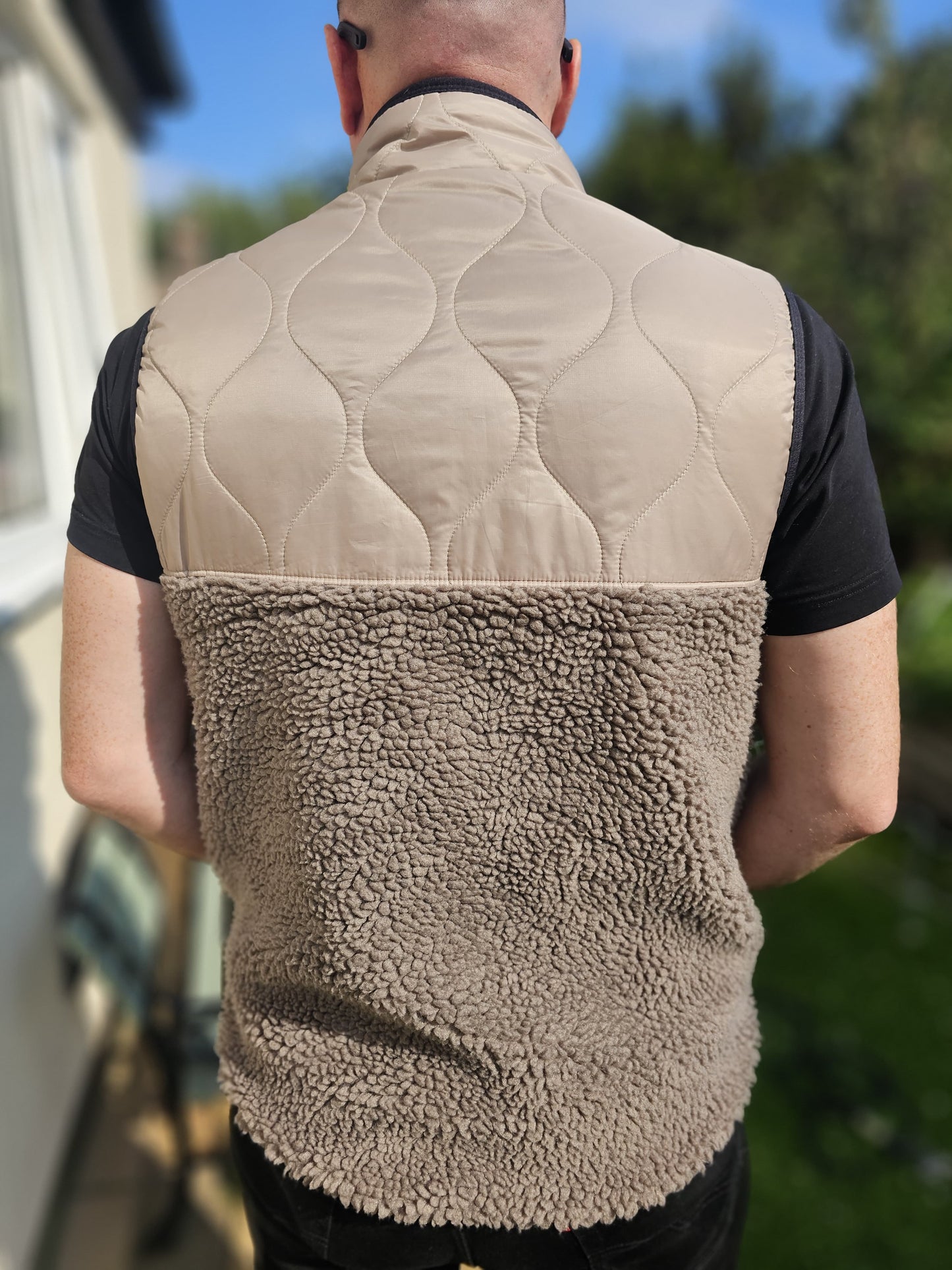 Nike Heritage Sherpa Fleece Body Warmer/Gillet/Sleeveless Full Zip Jacket - M/Medium - Streetwear