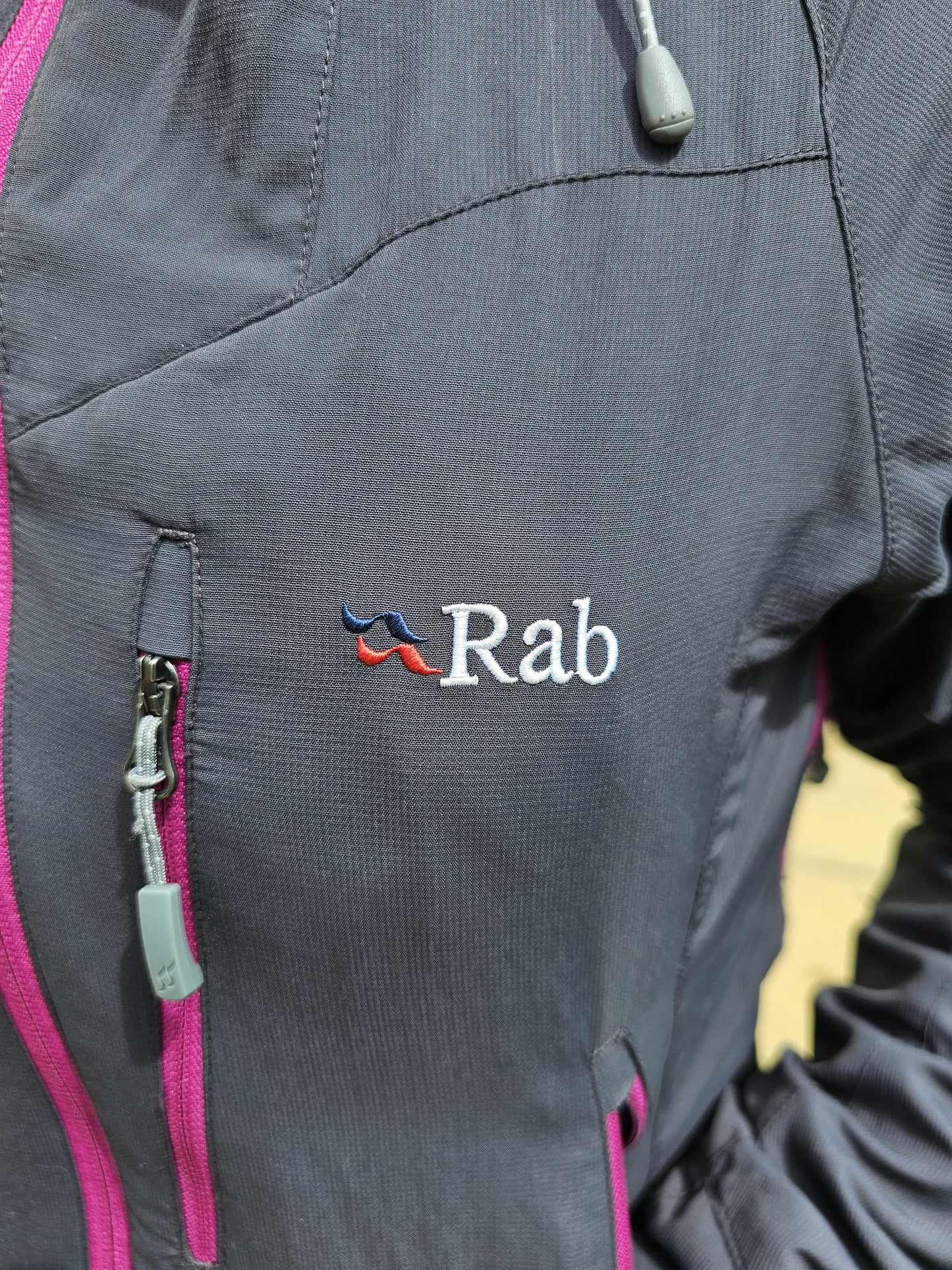 Rab Vapour-Rise Pertex Equilibrium Full Zip Hooded Soft Shell Jacket - UK 8