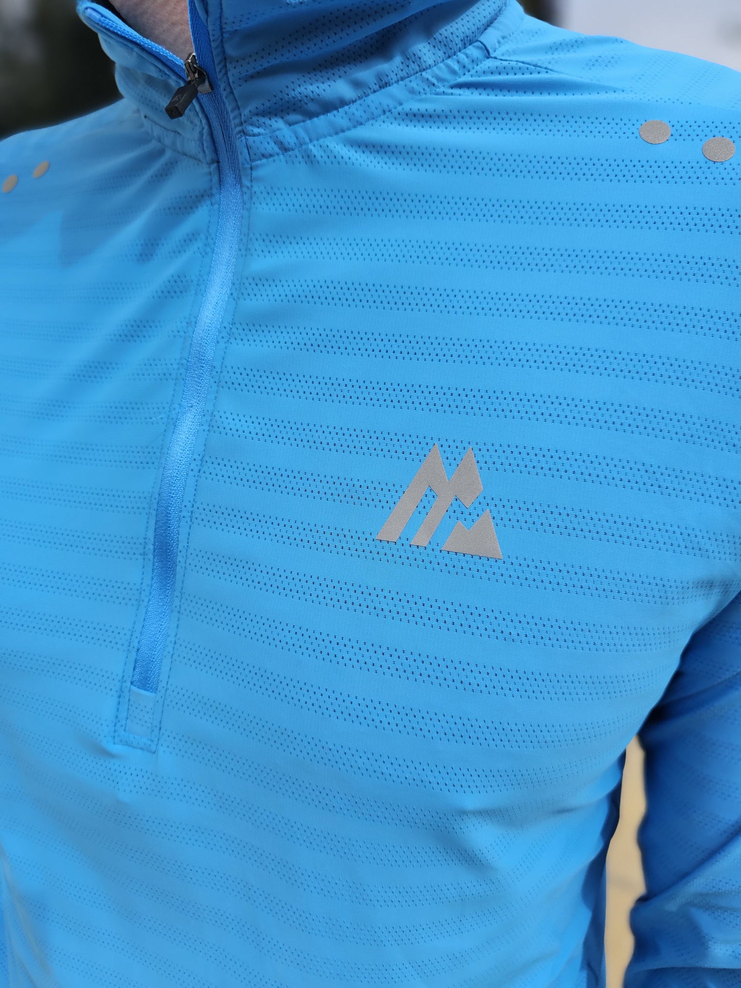 Montirex 1/4 Zip Long Sleeve Pullover Blue Top - L/Large