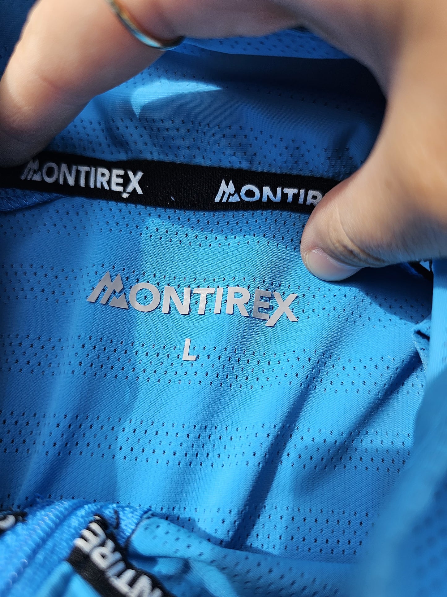 Montirex 1/4 Zip Long Sleeve Pullover Blue Top - L/Large