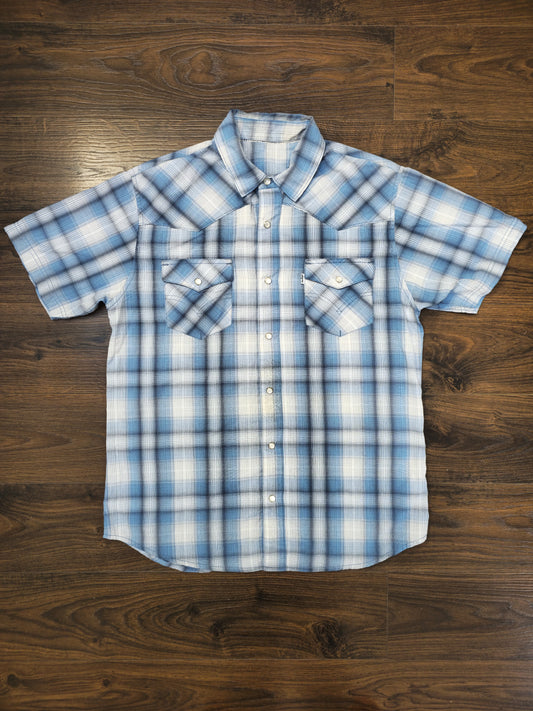 Mens Levi's Short Sleeve Check Checkered Shirt/Over Shirt - M/L Medium/Large