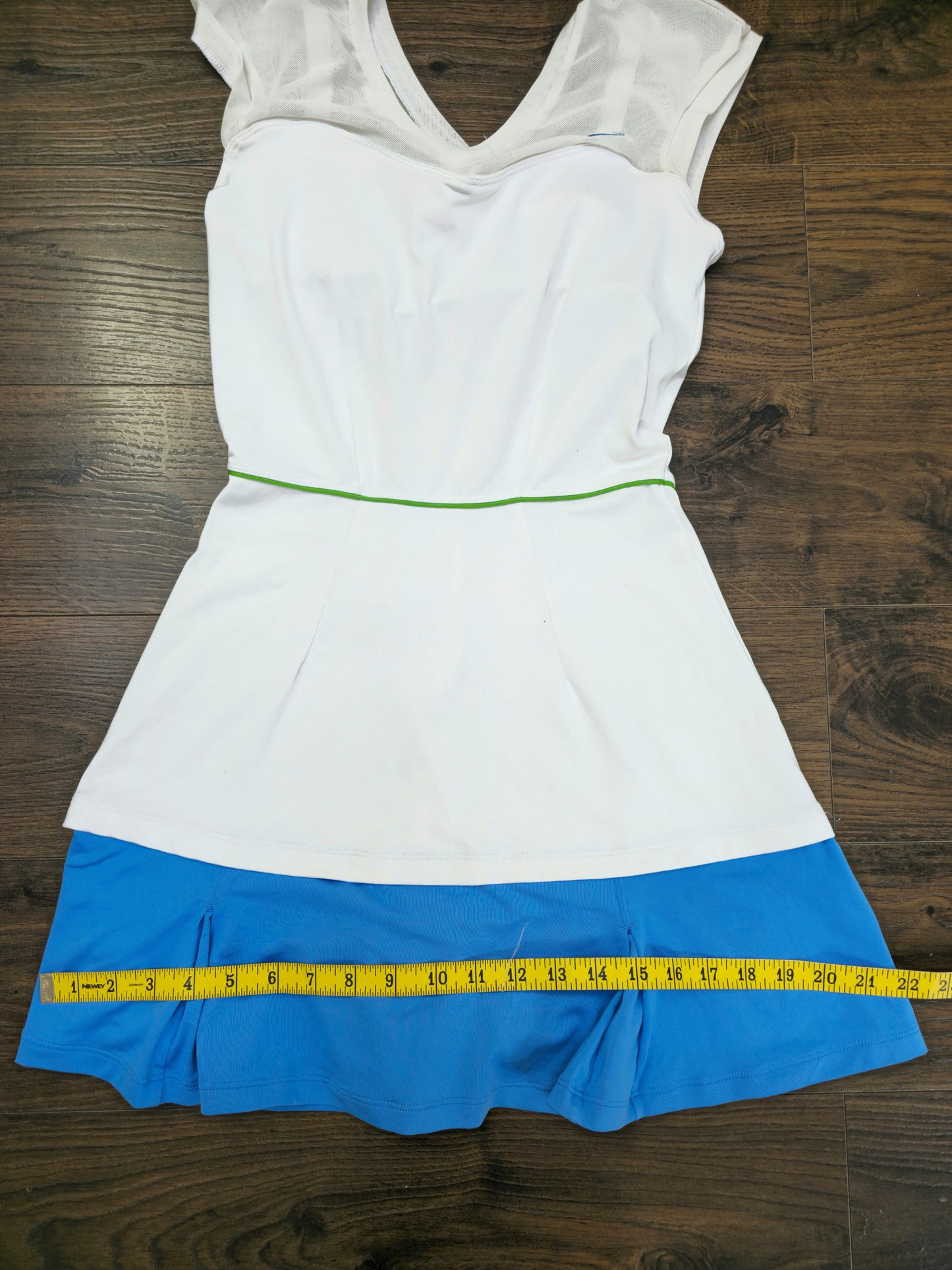 Nike X Serena Williams 2011 Australian Open Pleated Activewear Tennis Dress White/Blue - S/Small