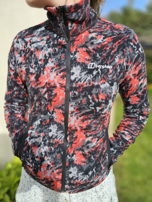 Berghaus Full Zip Multicolour Abstract Style Fleece Jacket - 8/Small