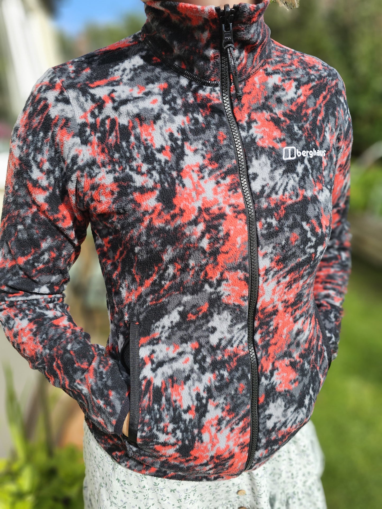 Berghaus Full Zip Multicolour Abstract Style Fleece Jacket - 8/Small