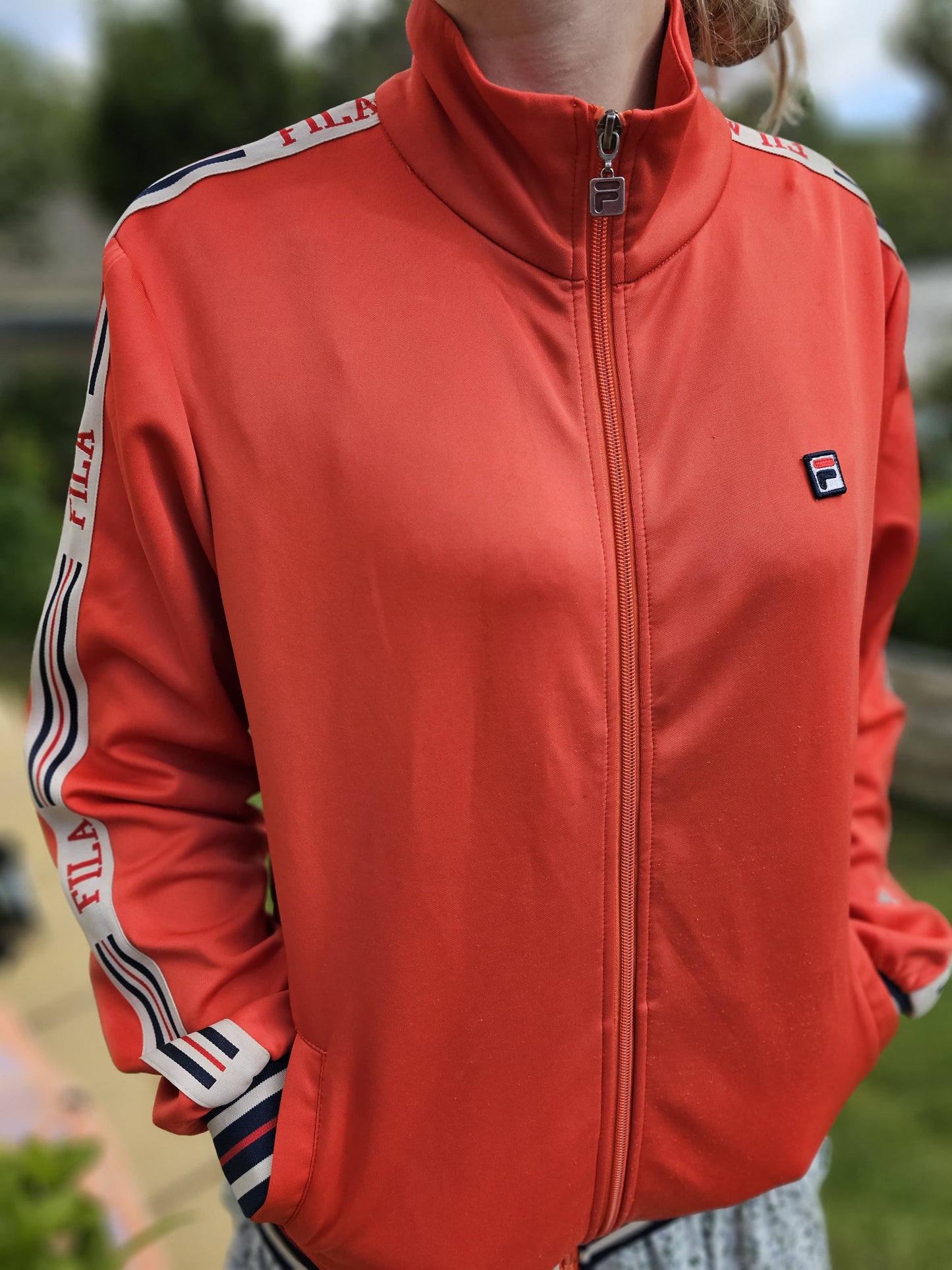 Vintage FILA Tracksuit Style Full Zip Retro Activewear Jacket - S/Small