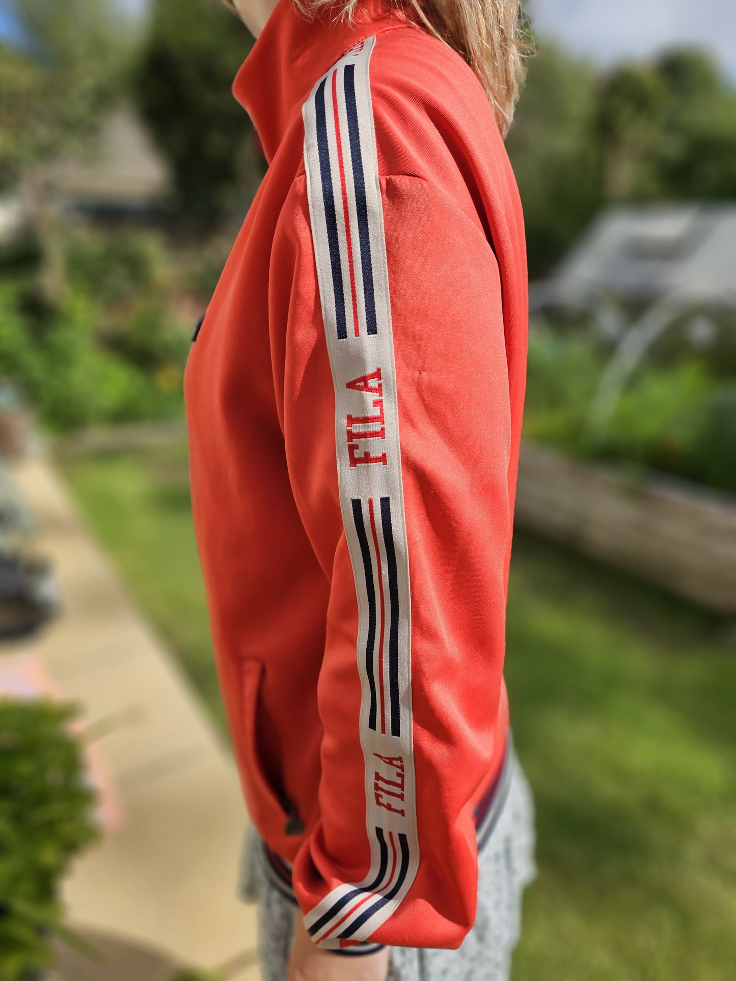 Vintage FILA Tracksuit Style Full Zip Retro Activewear Jacket - S/Small
