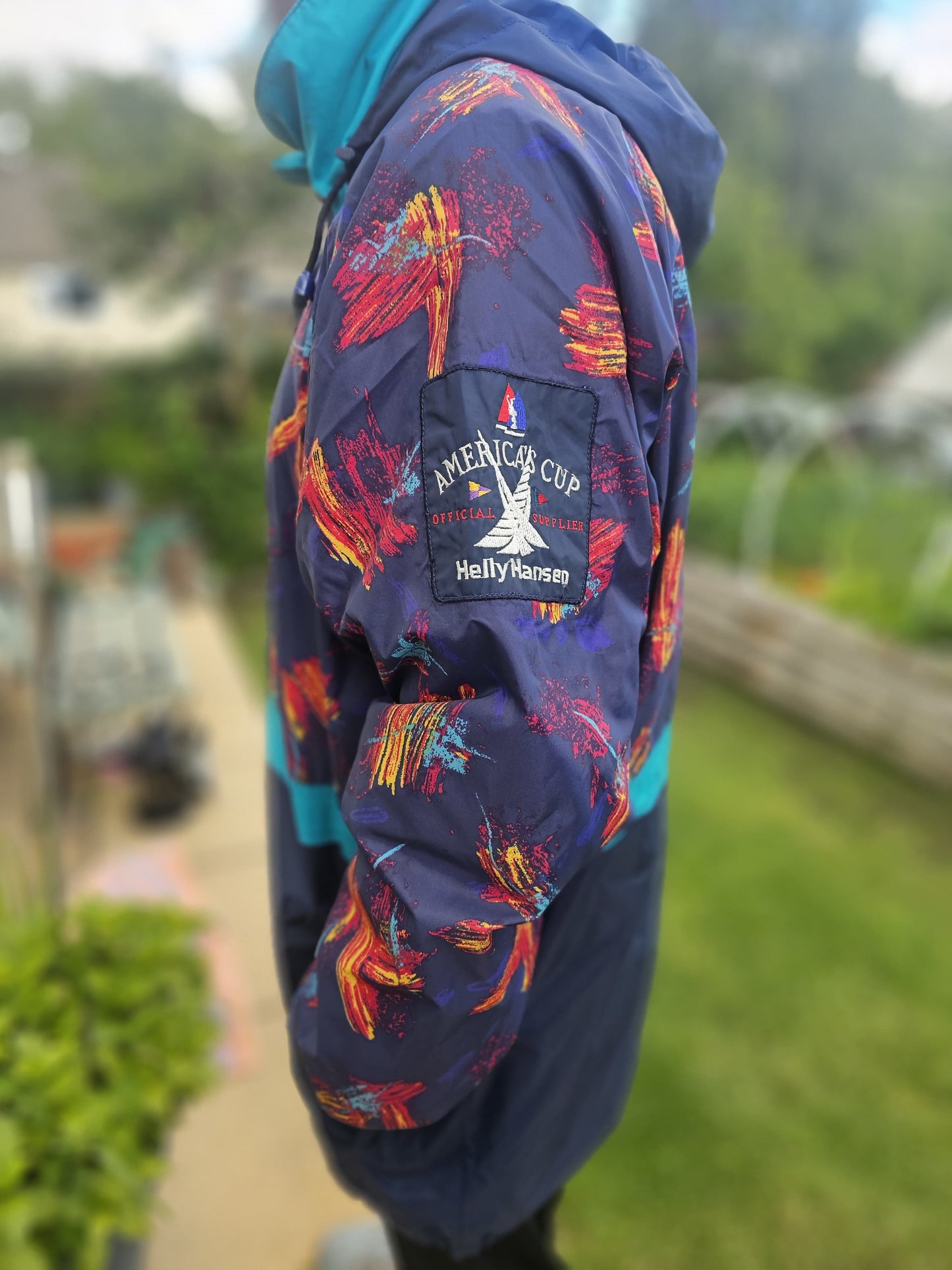 Awesome Vintage Helly Hansen 90s Rain Wind Coat Jacket - XL/XXL
