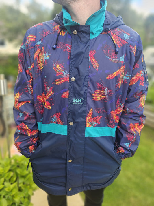 Awesome Vintage Helly Hansen 90s Rain Wind Coat Jacket - XL/XXL