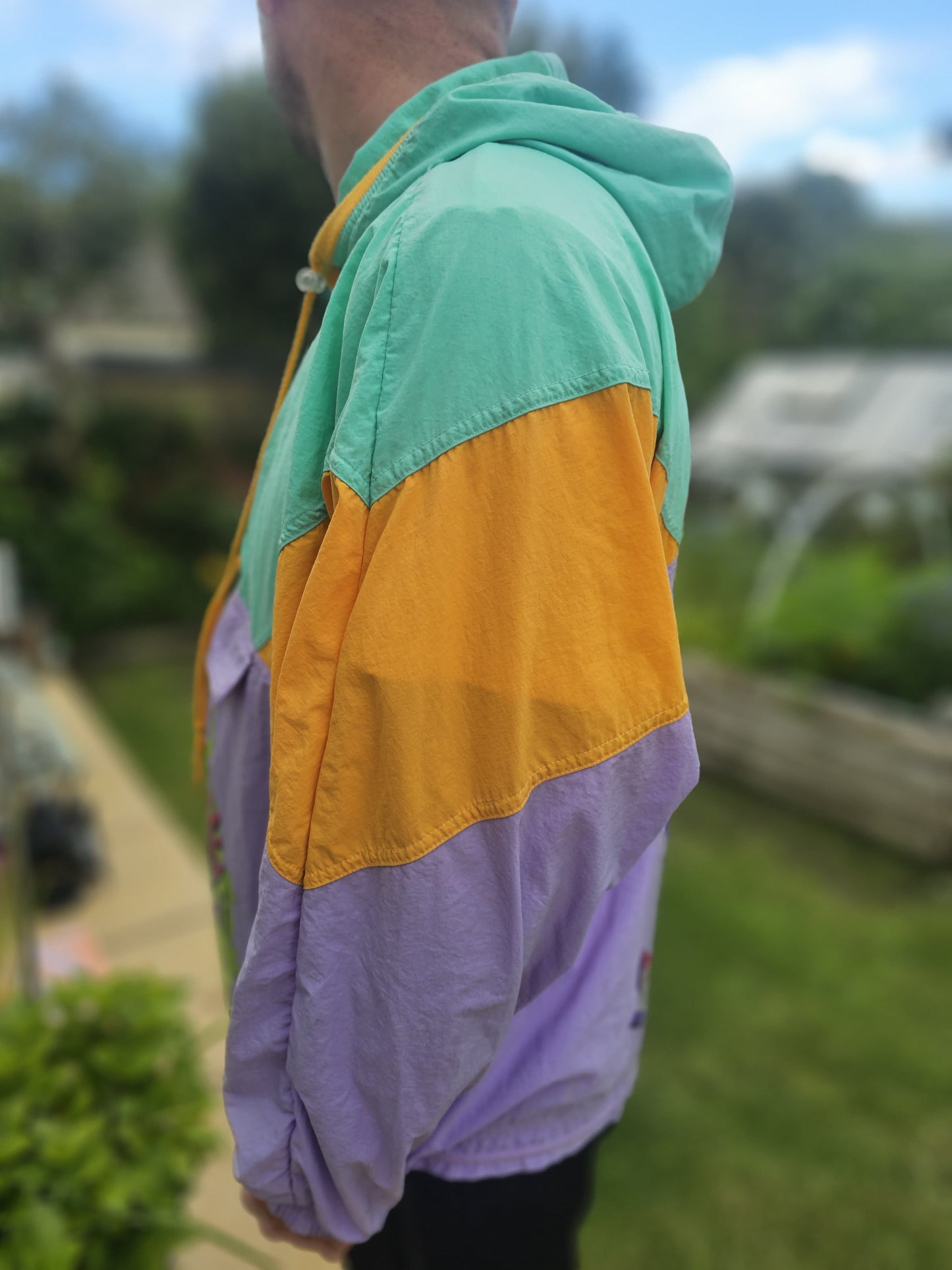 Vintage Adidas Crocodile Beach 1/2 Zip Windbreaker Track Jacket 80s 90 - XL/Extra Large