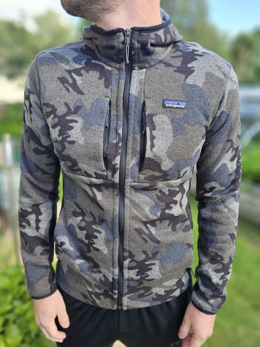Mens Patagonia Camo Full Zip Hoodie/Hooded Fleece Jacket - M/Medium