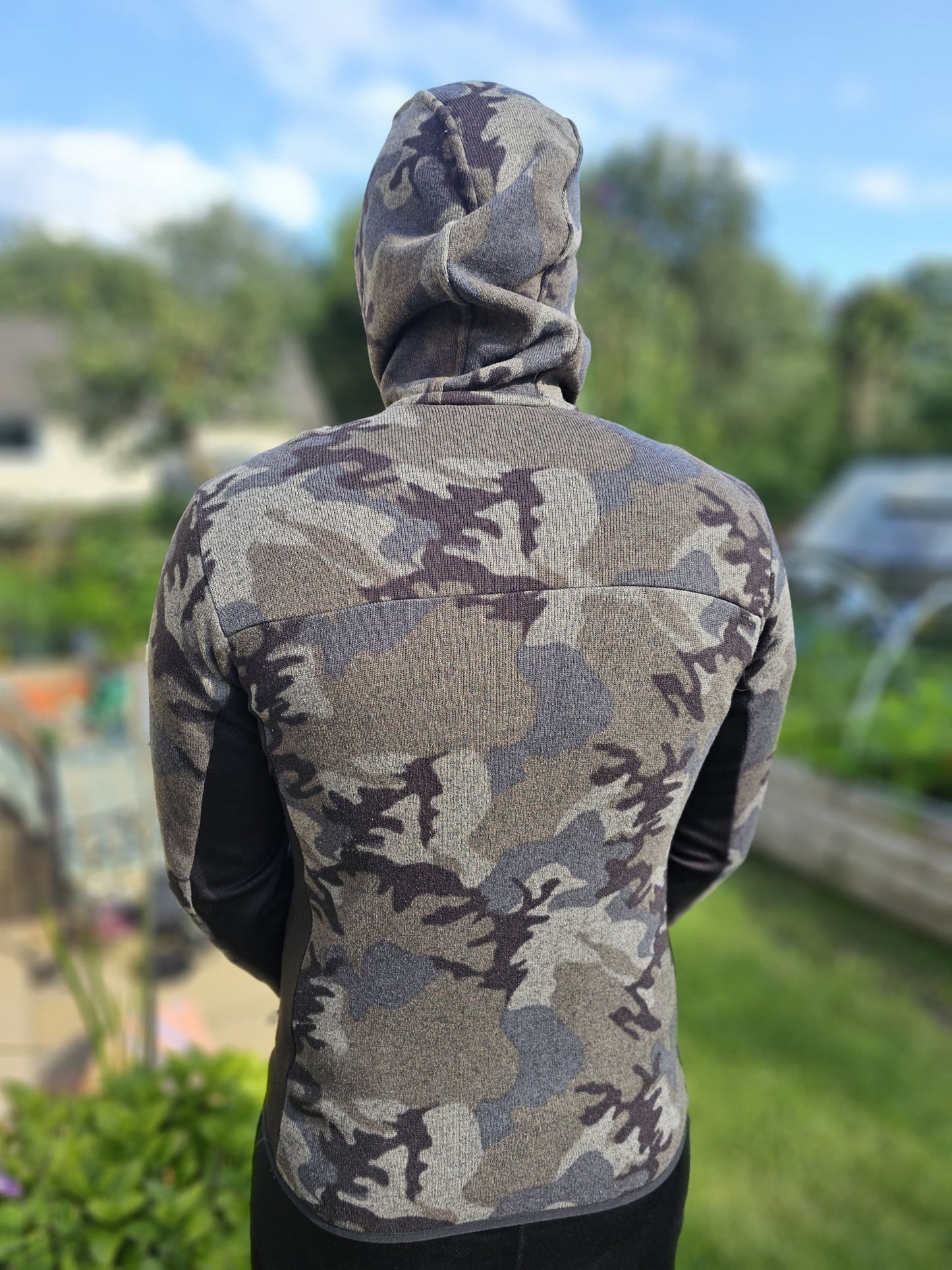 Mens Patagonia Camo Full Zip Hoodie/Hooded Fleece Jacket - M/Medium