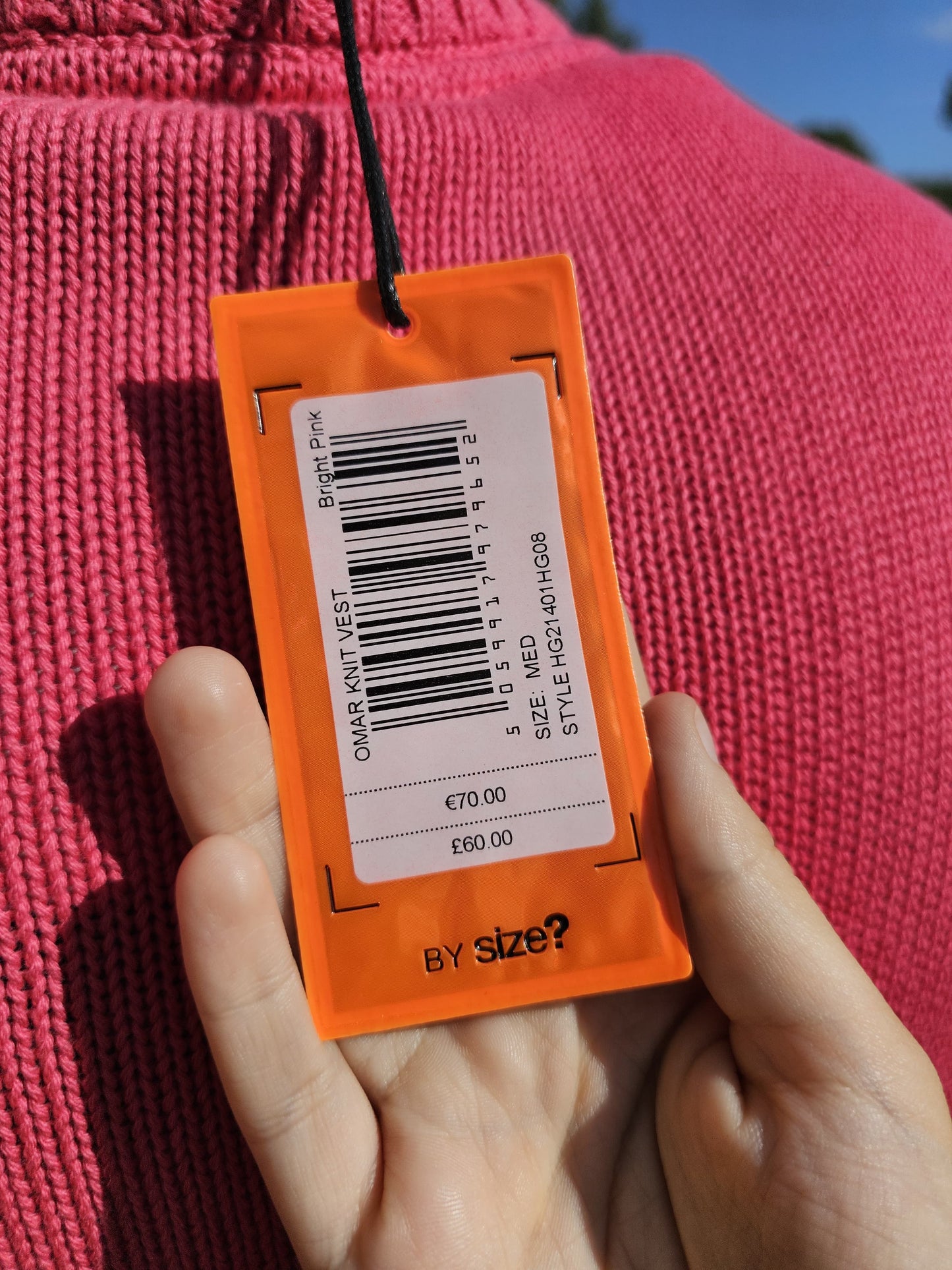 Home Grown Pullover Pink Cable Knit V Neck Vest - M/Medium - RRP £60