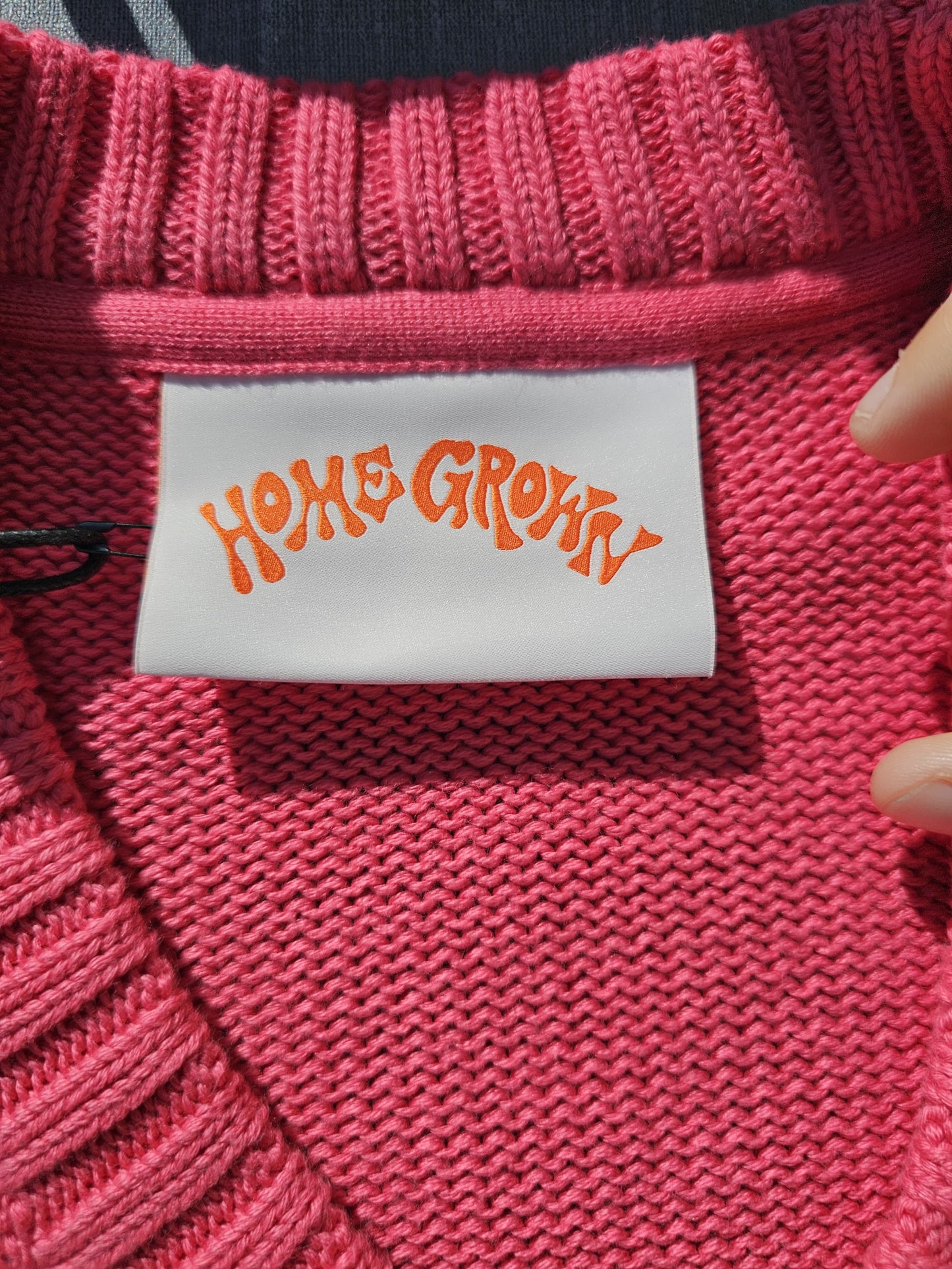 Home Grown Pullover Pink Cable Knit V Neck Vest - M/Medium - RRP £60
