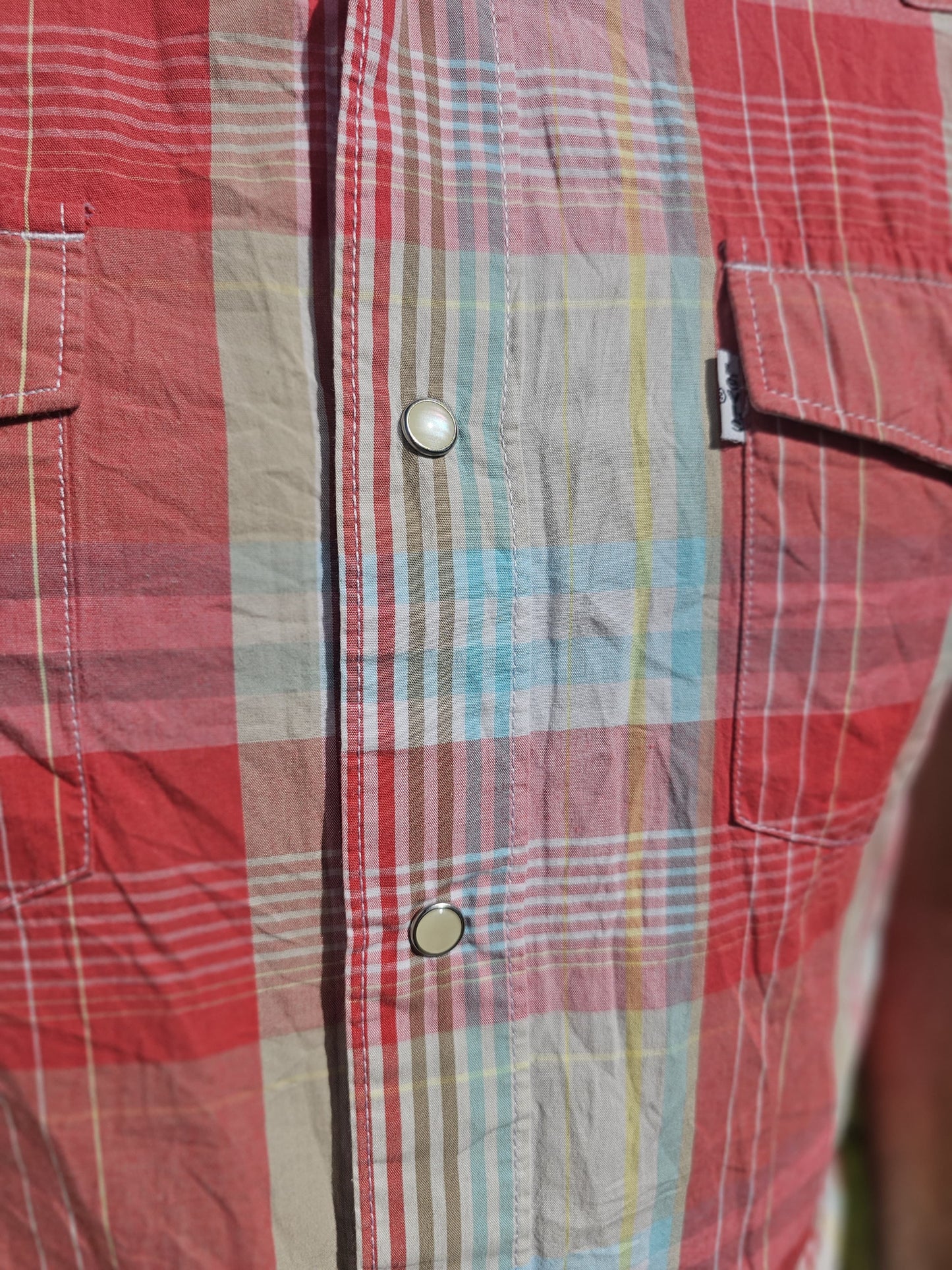 Levi's Short Sleeve Multicolour Check Checkered Shirt - L/Large