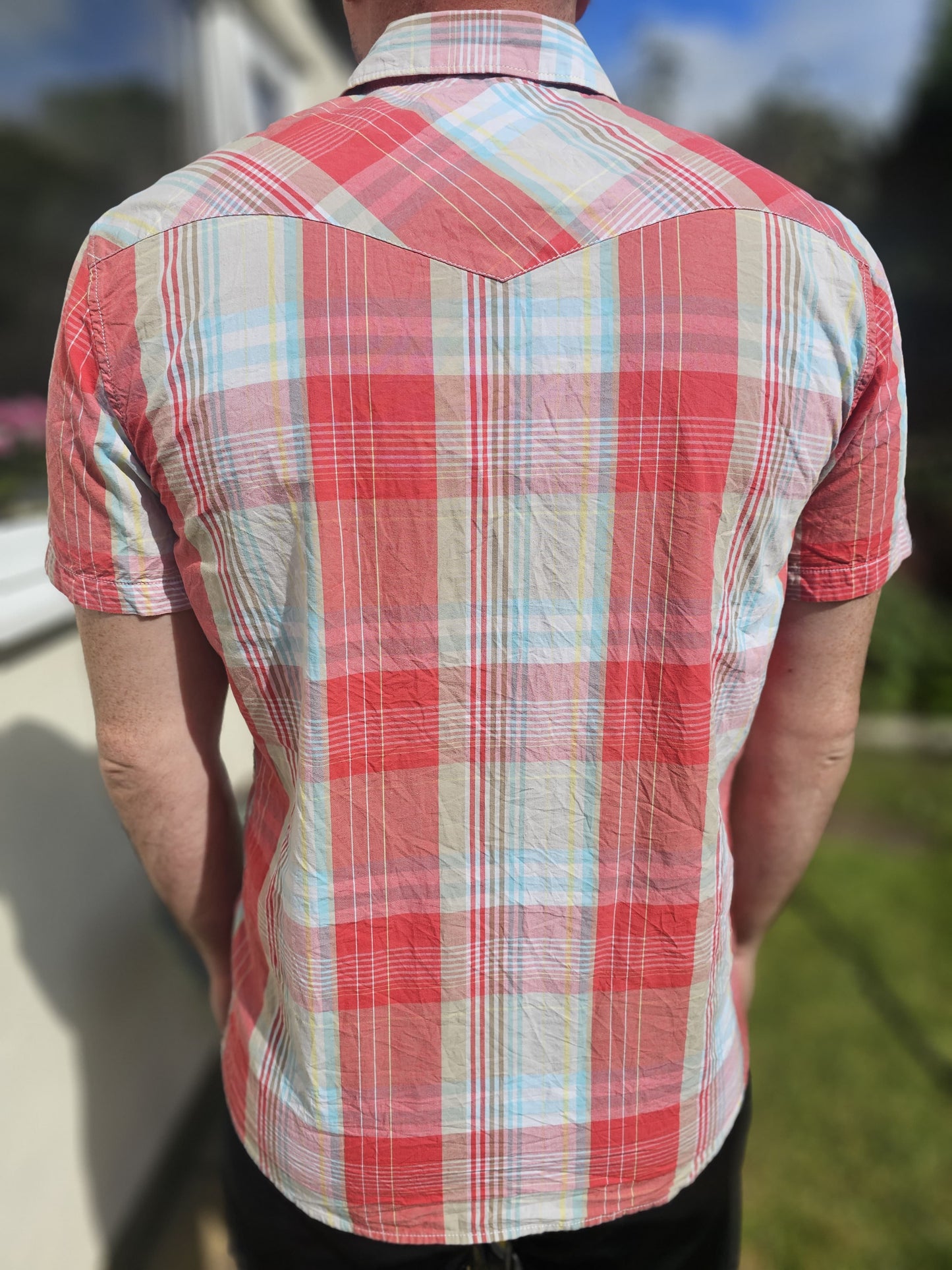 Levi's Short Sleeve Multicolour Check Checkered Shirt - L/Large