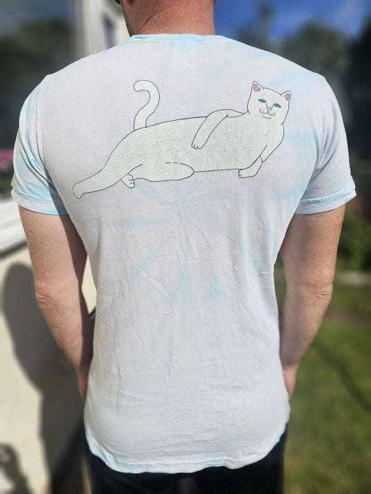 Ripndip Unisex Short Sleeve 'Lying Cat' Big Print Short Sleeve T-Shirt - M/Medium