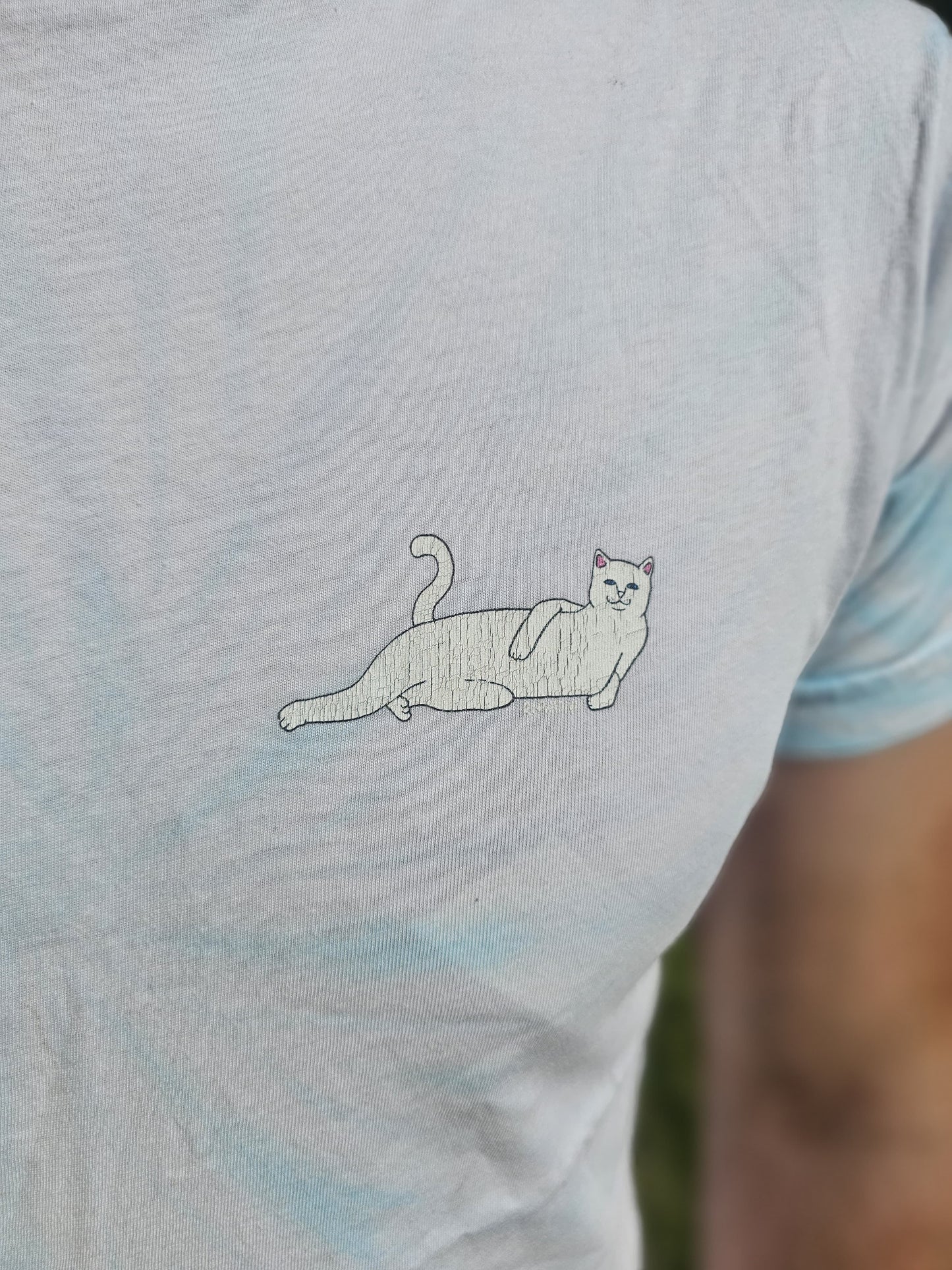 Ripndip Unisex Short Sleeve 'Lying Cat' Big Print Short Sleeve T-Shirt - M/Medium