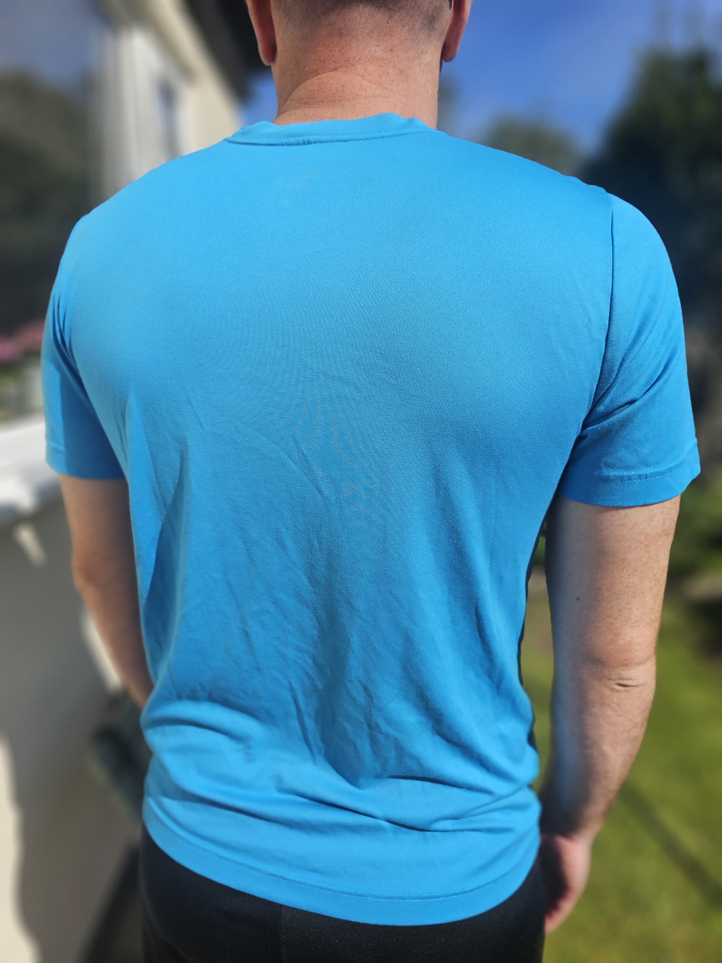Nike RUN Dri-Fit Blue Activewear Gym Casual Running Short Sleeve T-Shirt - M/Medium