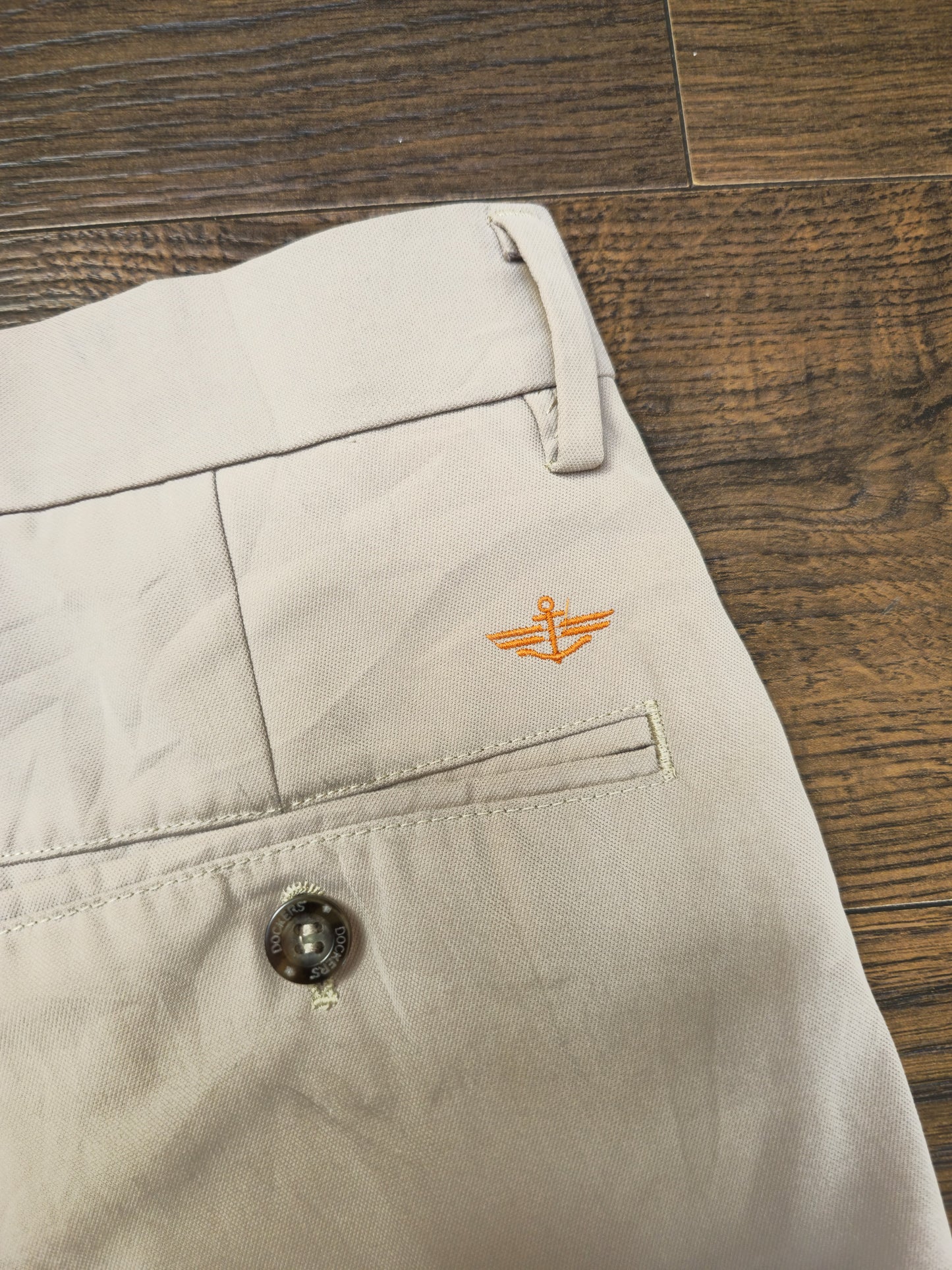 Men’s Light Khaki Dockers Signature Golf Shorts - W34/L11 – Smart Casual Cotton Summer Shorts