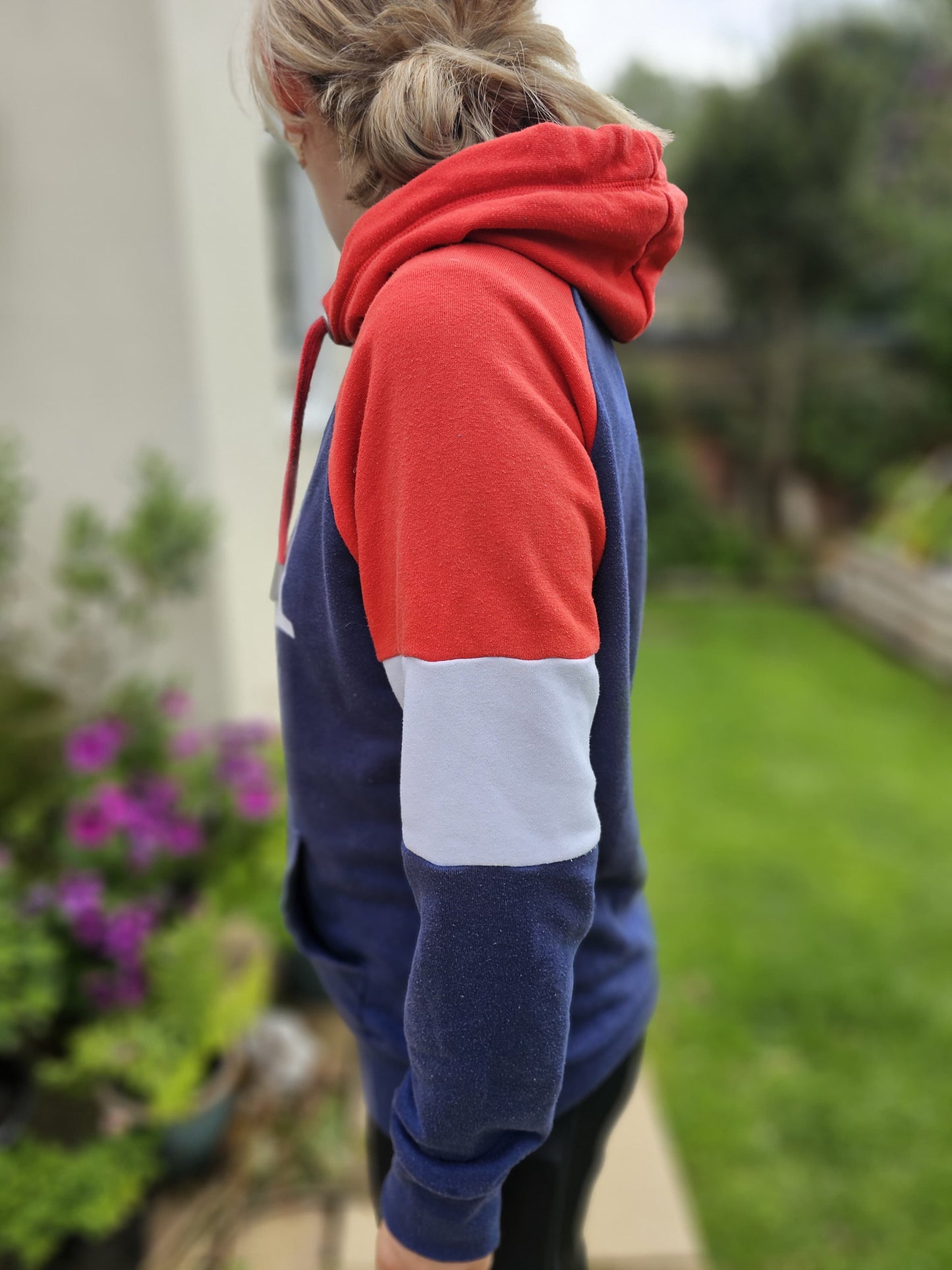 Womens Diesel Big Spellout Navy/Red/White Pullover Hoodie - L/Large