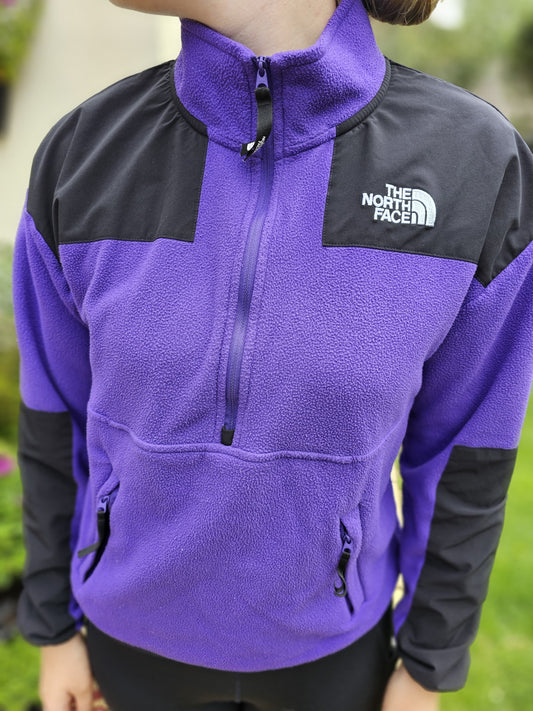 The North Face 1/2 Zip Pullover Purple/Black Fleece Jumper - Unisex -  M/Medium