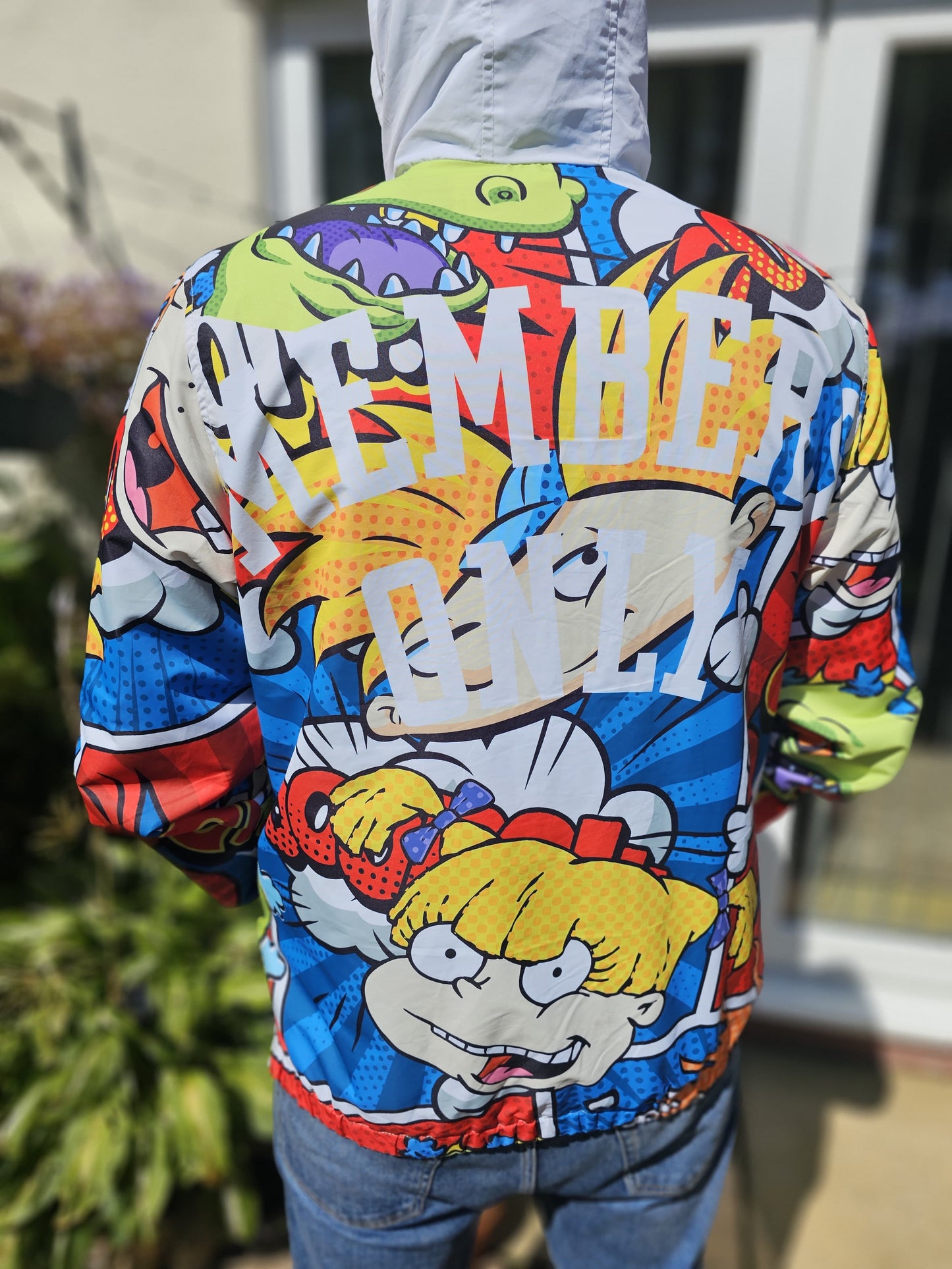 Rare Members Only X Nickelodeon Pullover 1/2 Zip Windbreaker Jacket/Anorak - L/Large