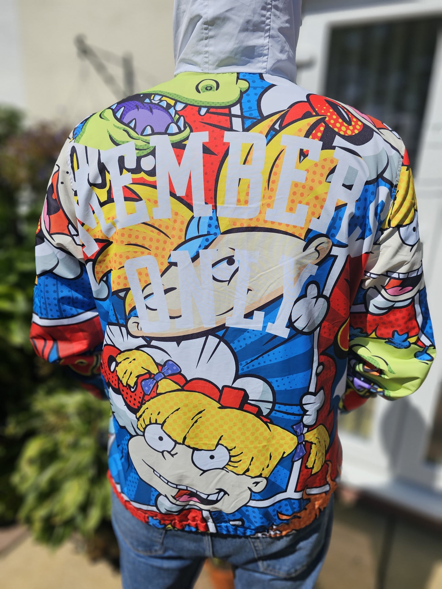 Rare Members Only X Nickelodeon Pullover 1/2 Zip Windbreaker Jacket/Anorak - L/Large