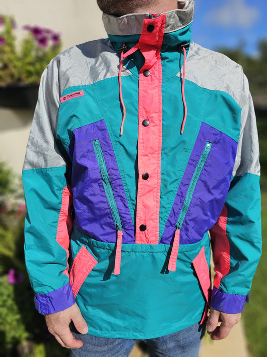 Rare 90's Vintage Columbia Windbreaker/Rain Coat/Jacket - M/Medium