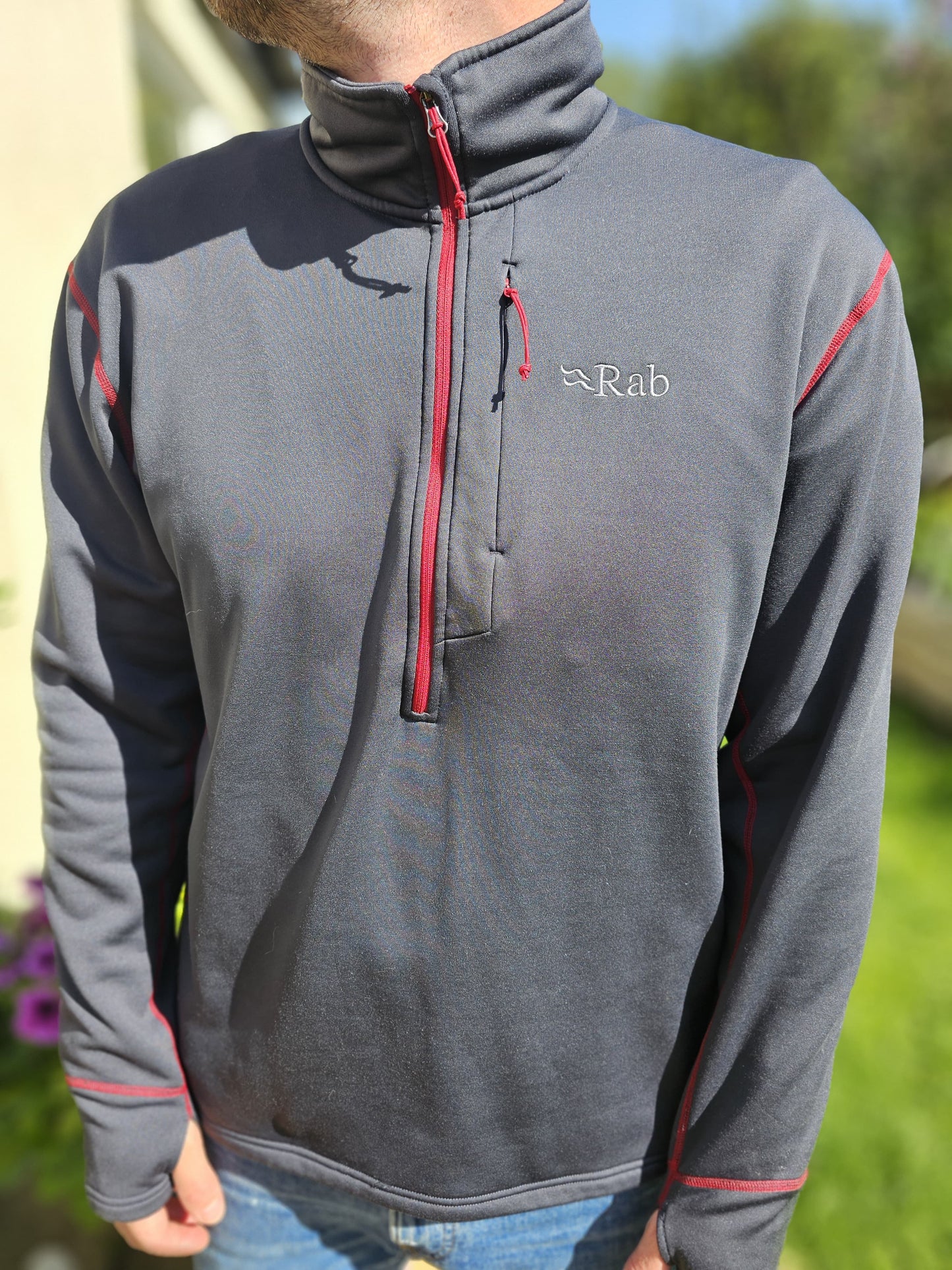 Rab 1/2 Zip Grey Pullover Fleece Jumper - XL/Extra Large
