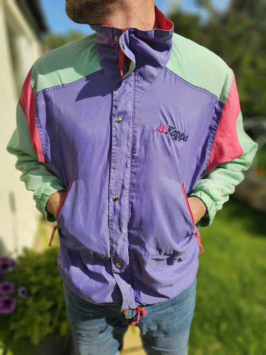 Vintage Kappa Full Zip Multicolour Track Style Jacket - S/Small
