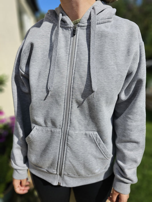 MP My Protein Activewear Full Zip Grey Hoodie Sweatshirt Jacket - M/Medium