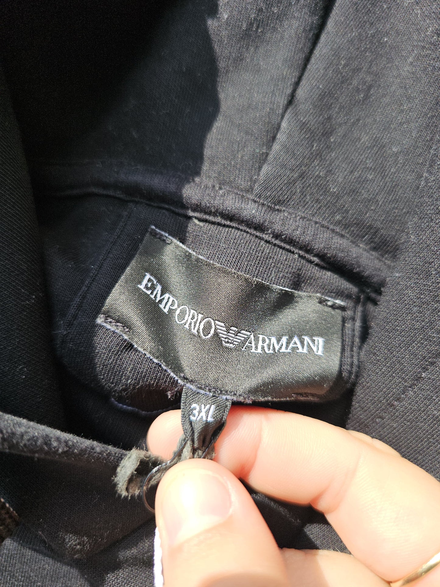 Emporio Armani Black Smart Casual Pullover Hoodie - 3XL/XXXL