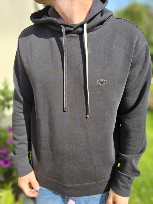 Emporio Armani Black Smart Casual Pullover Hoodie - 3XL/XXXL