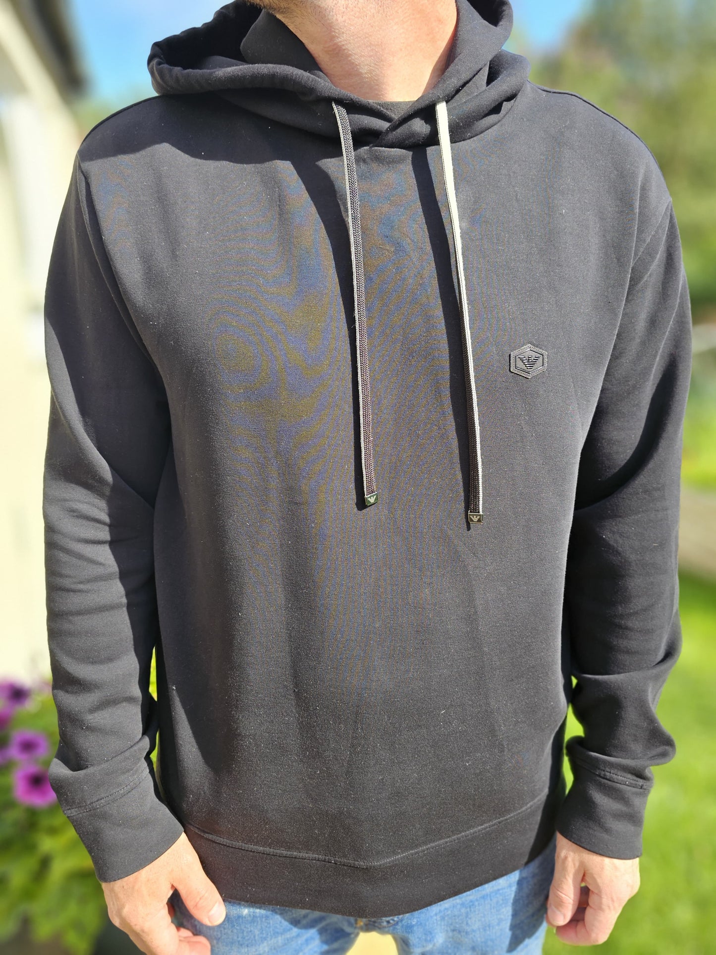 Emporio Armani Black Smart Casual Pullover Hoodie - 3XL/XXXL