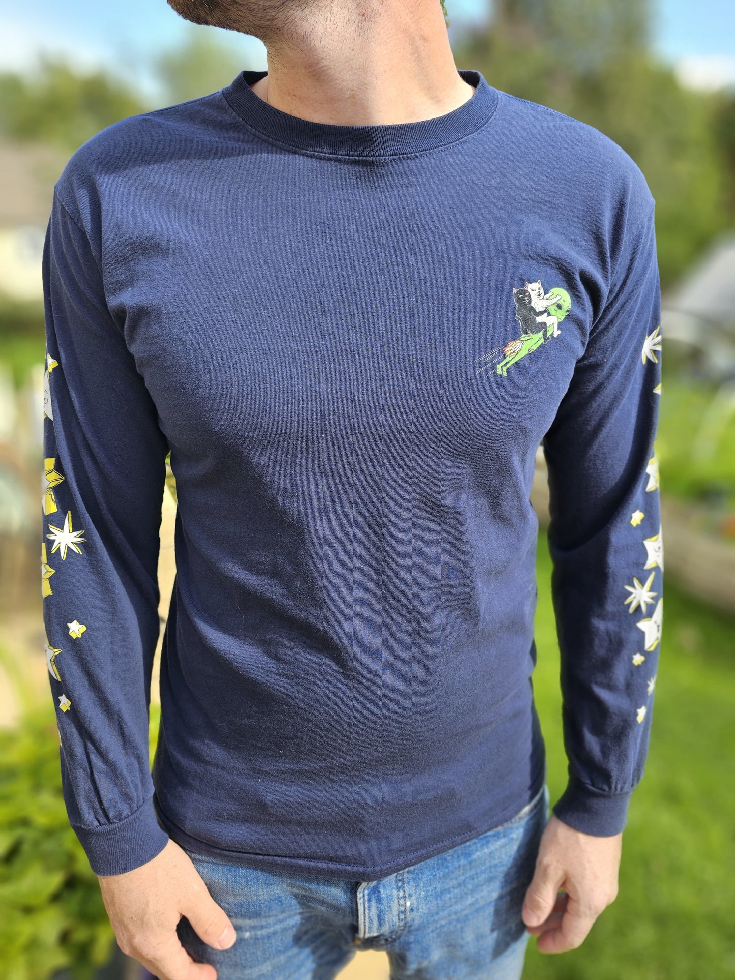 Ripndip Unisex Long Sleeve 'Star Gazer Long Sleeve T-Shirt - M/Medium