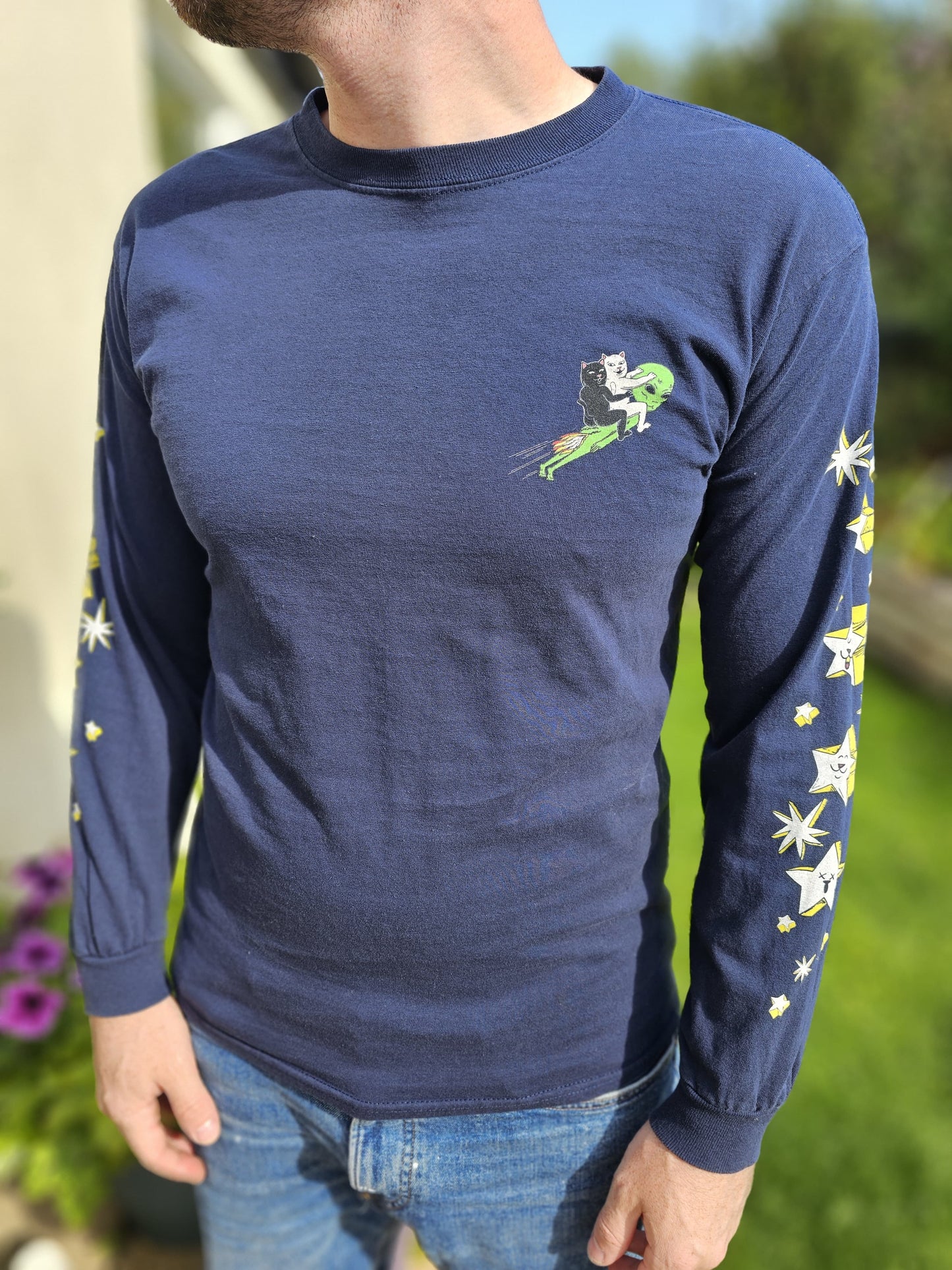 Ripndip Unisex Long Sleeve 'Star Gazer Long Sleeve T-Shirt - M/Medium