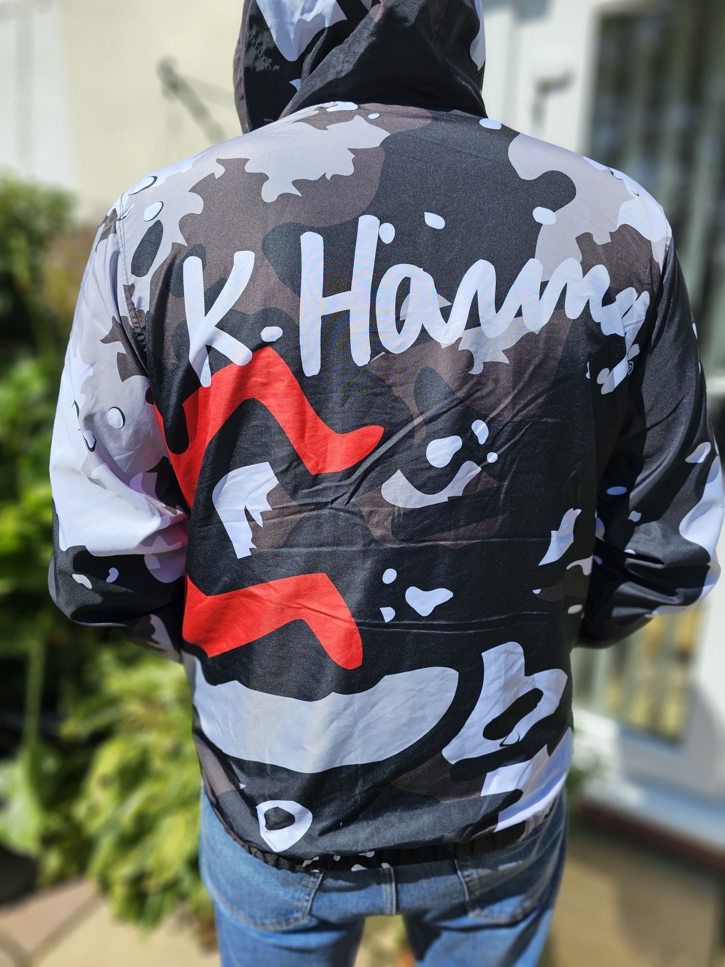 Keith Haring X Members Only Full Zip Hooded Windbreaker Jacket - L/Large