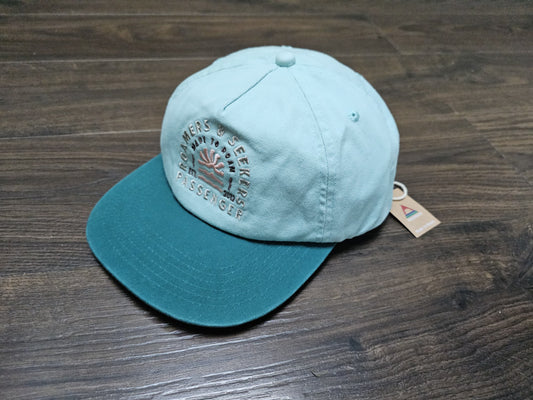 Passenger NWT Casual Turquoise Low Profile Peaked Cap/Hat - Adjustable/Unisex
