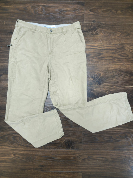 Vintage Beige Columbia Mens Hiking/Walking/Casual Trousers/Pants - W36/L34