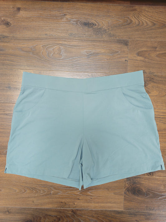 Columbia Womens Teal Omni-Shield Activewear Sports/Hiking/Gym Shorts - 2XL Tall Fit - W44/L6