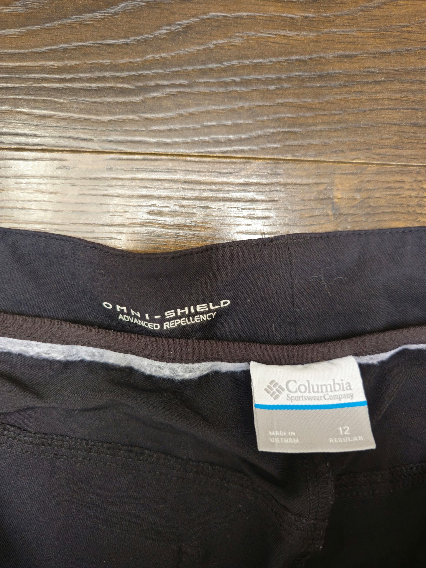 Columbia Omni-Shield Black Walking Pants/Trousers - 12/Regular W35/L26